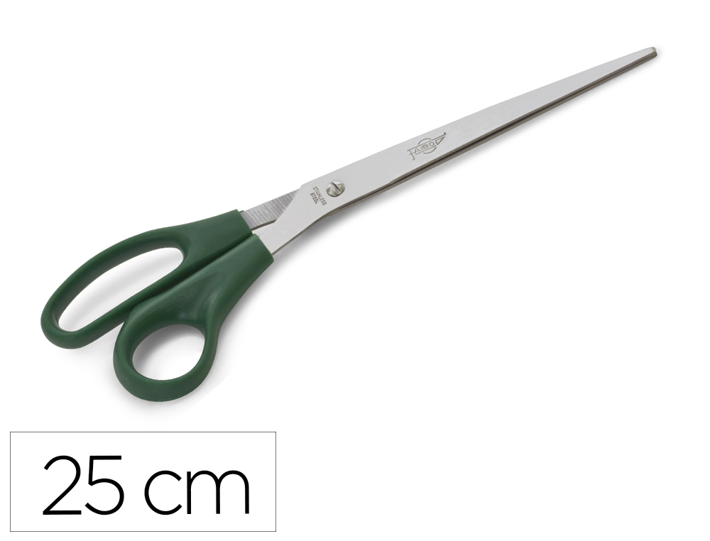 TIJERA OFICINA FAIBO ACERO INOXIDABLE 25 CM EMPUADURA ERGONOMICA EN BLISTER