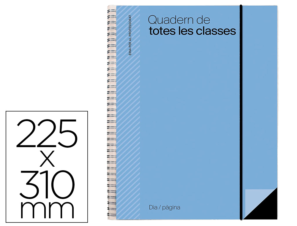 CUADERNO DE TODAS LAS CLASES PROFESORADO CATALAN ADDITIO 136 PAGINAS SEMANA VISTA COLOR AZUL 225X310 MM