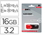 MEMORIA EMTEC USB 3.2 CLICK EASY 16 GB ROJO