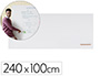 PIZARRA BLANCA BI-OFFICE LOOP MAGNETICA ACERO LACADO SIN MARCO 240X100 CM