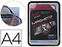 MARCO PORTA ANUNCIOS DJOIS MAGNETO DIN A4 CON 4 BANDAS MAGNETICAS EN EL DORSO COLOR NEGRO PACK DE 2 UNIDADES