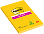 BLOC DE NOTAS ADHESIVAS QUITA Y PON POST-IT SUPER STICKY RAYADO AMARILLO ULTRA 101X152 MM