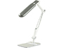 LAMPARA DE ESCRITORIO Q-CONNECT LED 9W 550 LM TACTIL 3 NIVELES COLOR BRAZO Y BASE OSCILANTES PLATEADO