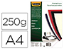TAPA DE ENCUADERNACION FELLOWES DIN A4 CARTON BRILLO BLANCO CHROMOLUX 250 GR PACK DE 100 UNIDADES