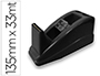 PORTARROLLO SOBREMESA Q-CONNECT PLASTICO PARA CINTA DE 33 MT COLOR NEGRO 135X58X60 MM