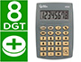 CALCULADORA LIDERPAPEL BOLSILLO XF03 8 DIGITOS PILAS COLOR GRIS 99X64X9 MM