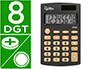 CALCULADORA LIDERPAPEL BOLSILLO XF05 8 DIGITOS SOLAR Y PILAS COLOR NEGRO 98X62X8 MM