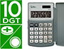 CALCULADORA LIDERPAPEL BOLSILLO XF15 10 DIGITOS CON TAPA SOLAR Y PILAS COLOR GRIS 123X75X12 MM