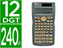 CALCULADORA LIDERPAPEL CIENTIFICA XF34 12 DIGITOS 240 FUNCIONES CON TAPA SOLAR Y PILAS COLOR GRIS 156X85X20