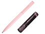 BOLIGRAFO BELIUS ROCKET B ALUMINIO COLOR MINIMALISTA ROSA TINTA AZUL CAJA CILINDRICA