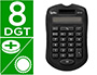 CALCULADORA LIDERPAPEL BOLSILLO XF43 8 DIGITOS SOLAR Y PILAS COLOR NEGRO 94X59,5X10,5MM