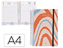 AGENDA ESPIRAL LIDERPAPEL TINOS A4 2025 PERSONALIZABLE DIA PAGINA PAPEL 70 GR