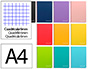 CUADERNO ESPIRAL LIDERPAPEL A4 WITTY TAPA DURA 80H 90GR CUADRO 6MM CON MARGEN COLORES SURTIDOS