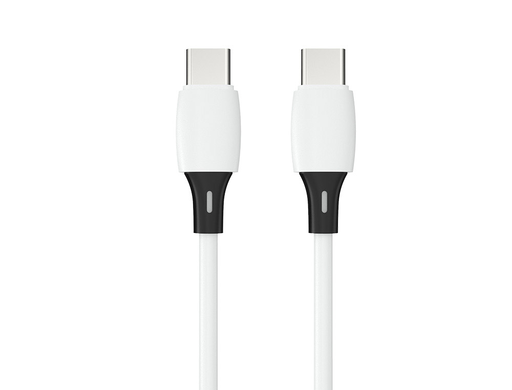 CABLE USB-C A USB-C Q-CONNECT PVC LONGITUD 2M BLANCO