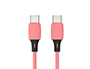 CABLE USB-C A USB-C Q-CONNECT PVC LONGITUD 2M ROSA
