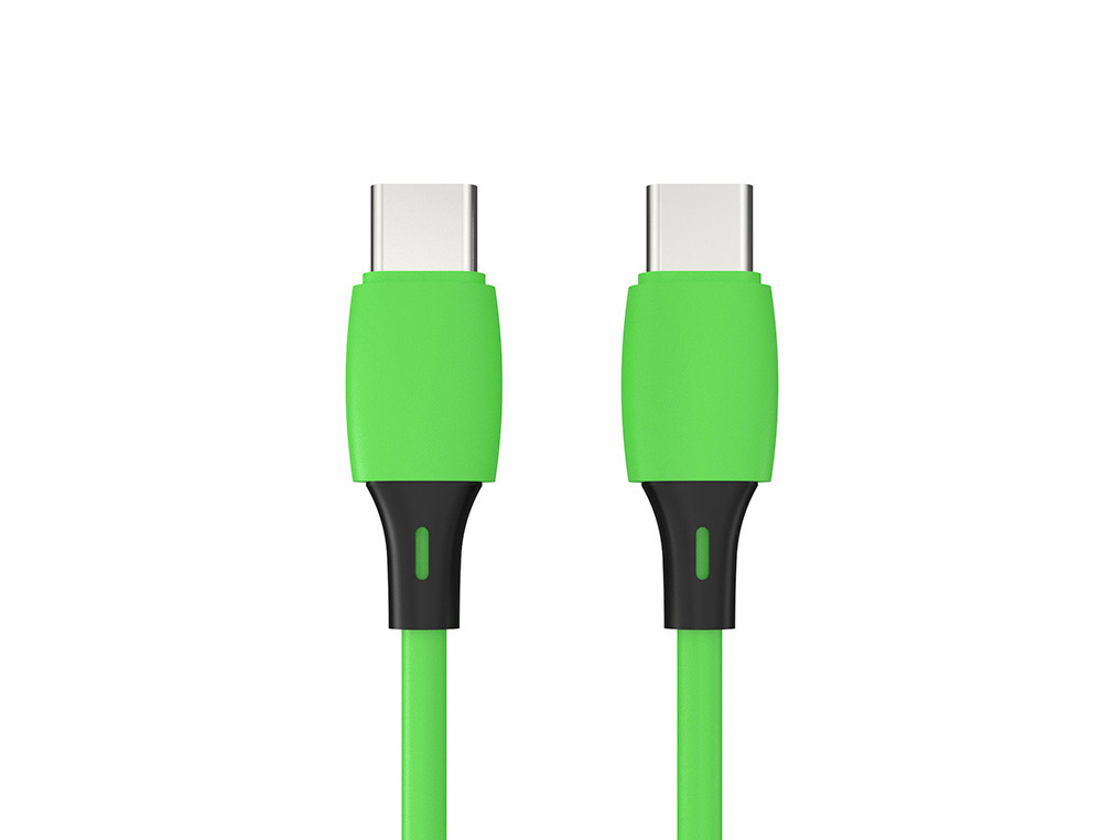 CABLE USB-C A USB-C Q-CONNECT PVC LONGITUD 2M VERDE