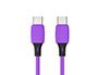 CABLE USB-C A USB-C Q-CONNECT PVC LONGITUD 1M MORADO