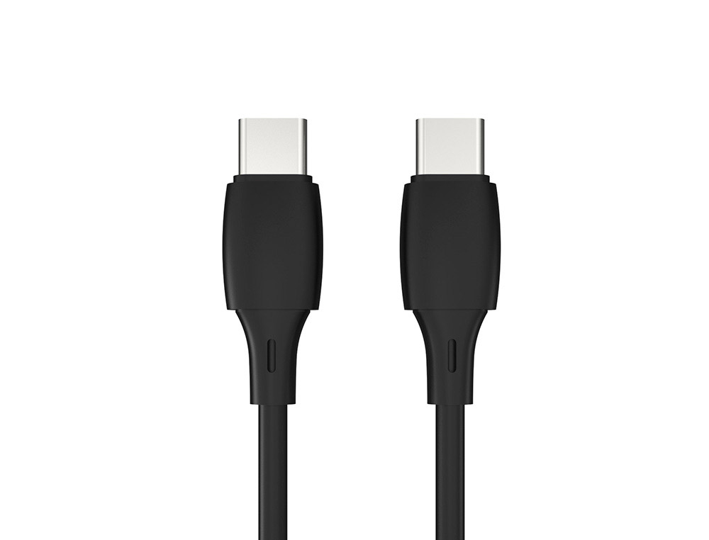 CABLE USB-C A USB-C Q-CONNECT PVC LONGITUD 2M NEGRO