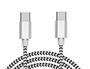CABLE USB-C A USB-C Q-CONNECT NAILON LONGITUD 1M BLANCO