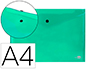 CARPETA LIDERPAPEL DOSSIER BROCHE 34043 POLIPROPILENO DIN A4 VERDE TRANSPARENTE 50 HOJAS