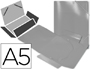 CARPETA LIDERPAPEL GOMAS TRES SOLAPAS POLIPROPILENO DIN A5 COLOR INCOLORO