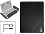 CARPETA LIDERPAPEL GOMAS TRES SOLAPAS PLASTICO FOLIO COLOR NEGRO