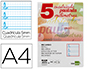 RECAMBIO LIDERPAPEL A4 PAUTAGUIA 100 HOJAS 75 G CUADRICULADO PAUTADO 5MM CON MARGEN 4 TALADROS