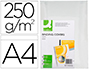 TAPA DE ENCUADERNACION Q-CONNECT CARTON DIN A4 BLANCO BRILLANTE 250 GR CAJA DE 100 UNIDADES