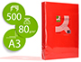 PAPEL COLOR Q-CONNECT DIN A3 80GR ROJO INTENSO PAQUETE DE 500 HOJAS