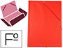 CARPETA LIDERPAPEL GOMAS TRES SOLAPAS PLASTICO FOLIO COLOR ROJO
